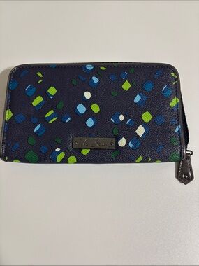 Vera Bradley Ink Spots zip around accordion Wallet